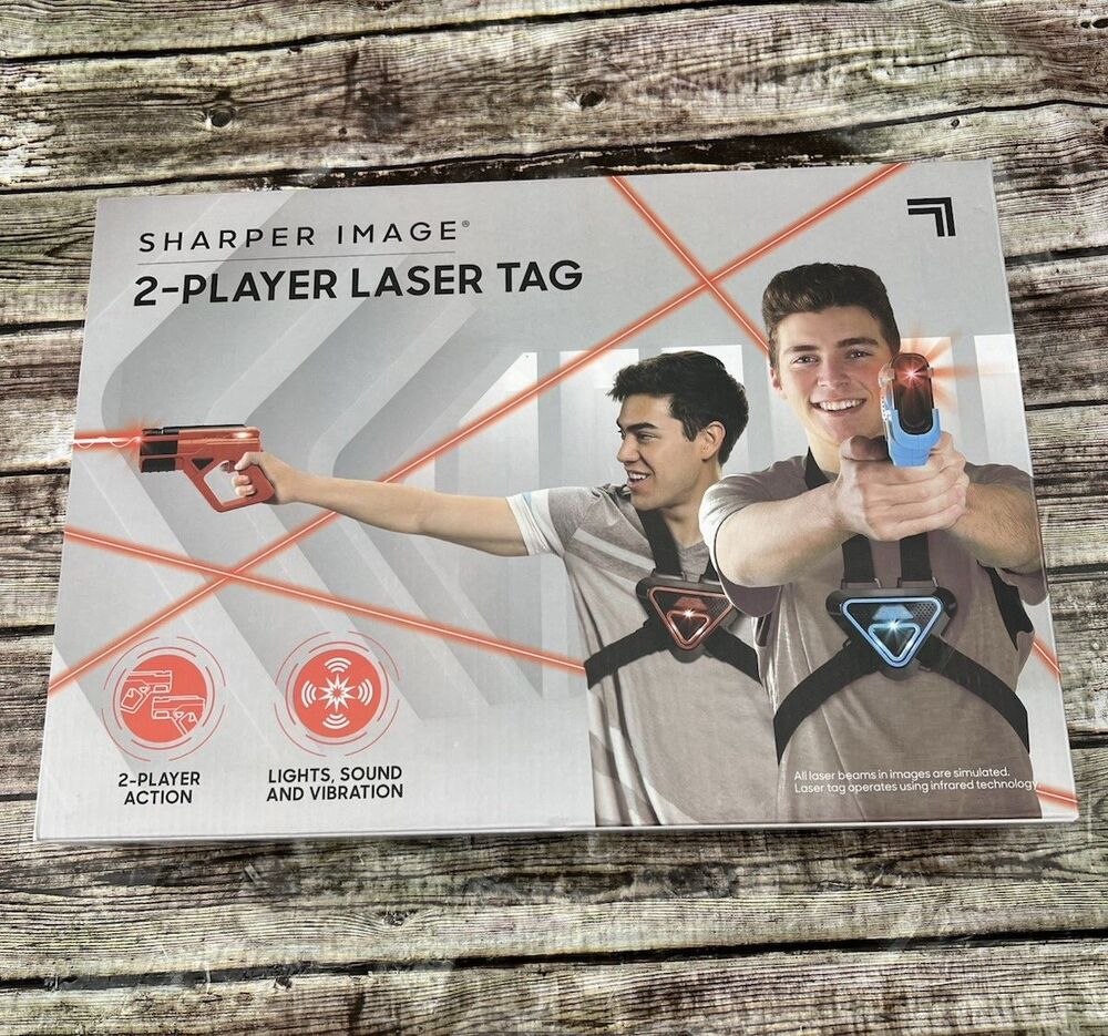 Sharper Image 2-Player Electronic Laser Tag Game Set Gun Vest Armor Ages 8+